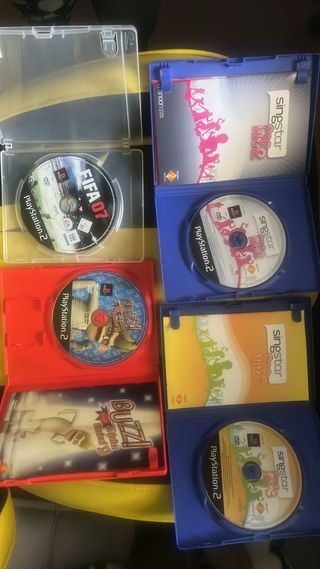 Lote 4 juegos PS2 Pal FRA Singstar Pop Hits FIFA