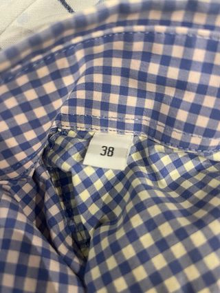 Camisa El Ganso Hombre  Cuadros Azul y Blanco T 38