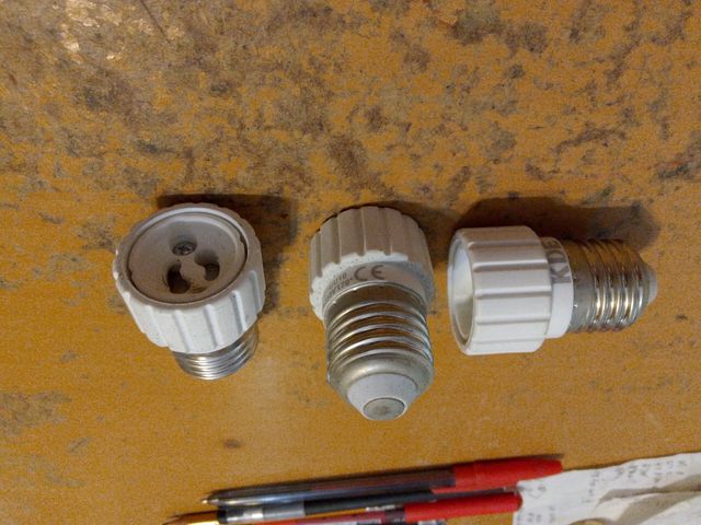 Adaptadores E27-GU10 x3
