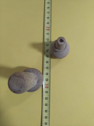 2 Tapones madera torneada