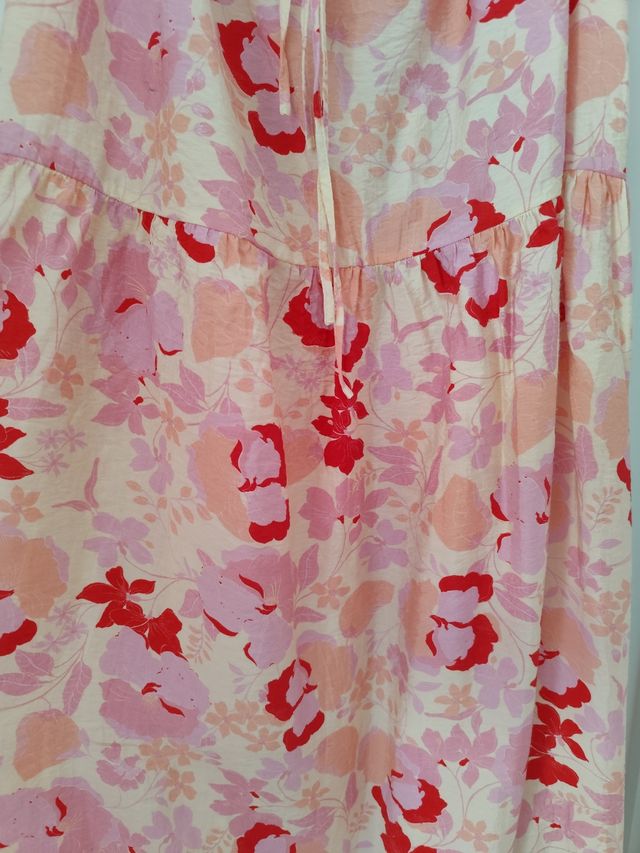 Vestido Mango - Rosa y Rojo