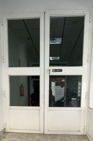 Puerta doble aluminio blanco