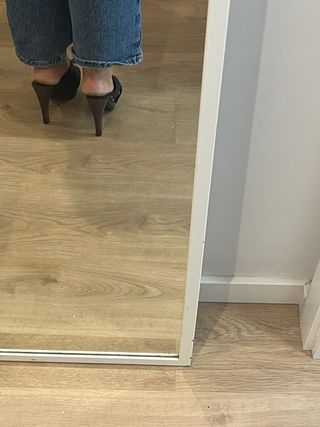 Sandalias Zara Woman piel - Tacón