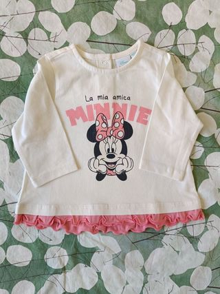 Maglia manica lunga Minnie Mouse 3-6 mesi
