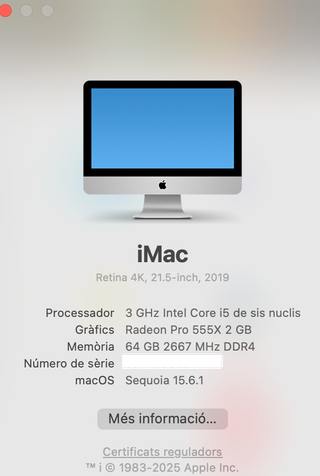  iMac 21 4K 2019- 64GB RAM- 1TB SSD Nuevo Completo
