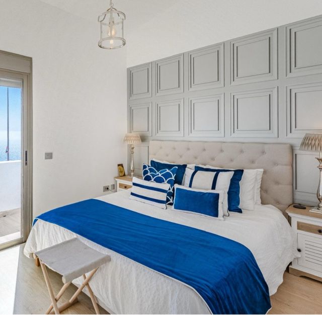 Juego cama estilo Hamptons - Azul y blanco