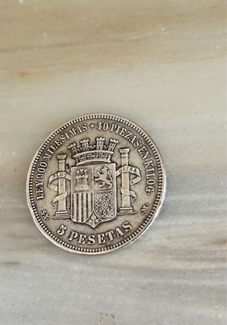 5 Pesetas plata 1870