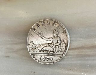 5 Pesetas plata 1870