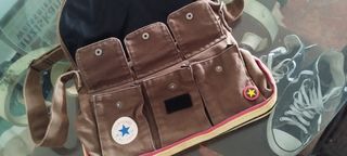 Bolso Converse marrón vintage