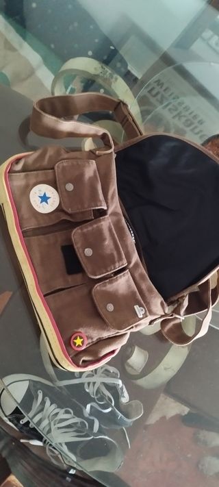 Bolso Converse marrón vintage