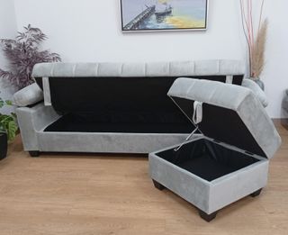 Sofa Cama con Puff, Yadhi 210 cm. ¡OFERTA!