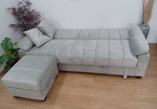 Sofa Cama con Puff, Yadhi 210 cm. ¡OFERTA!