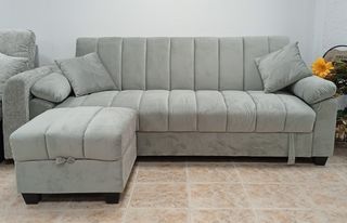 Sofa Cama con Puff, Yadhi 210 cm. ¡OFERTA!