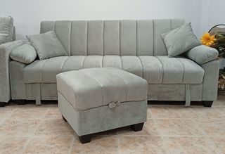 Sofa Cama con Puff, Yadhi 210 cm. ¡OFERTA!