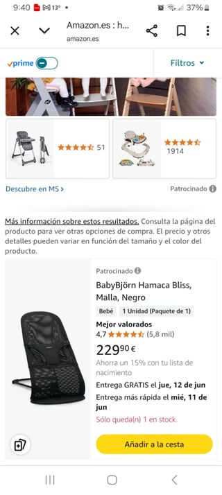Hamaca Bebé - Butaca para Bebés