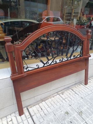 Cabecero madera forja 135cm