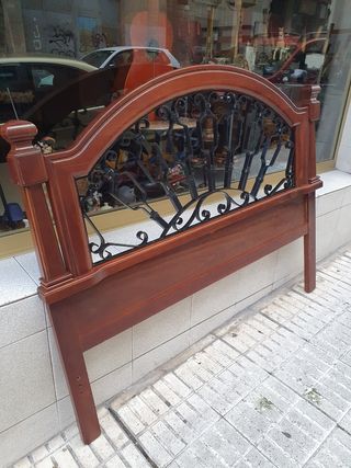 Cabecero madera forja 135cm