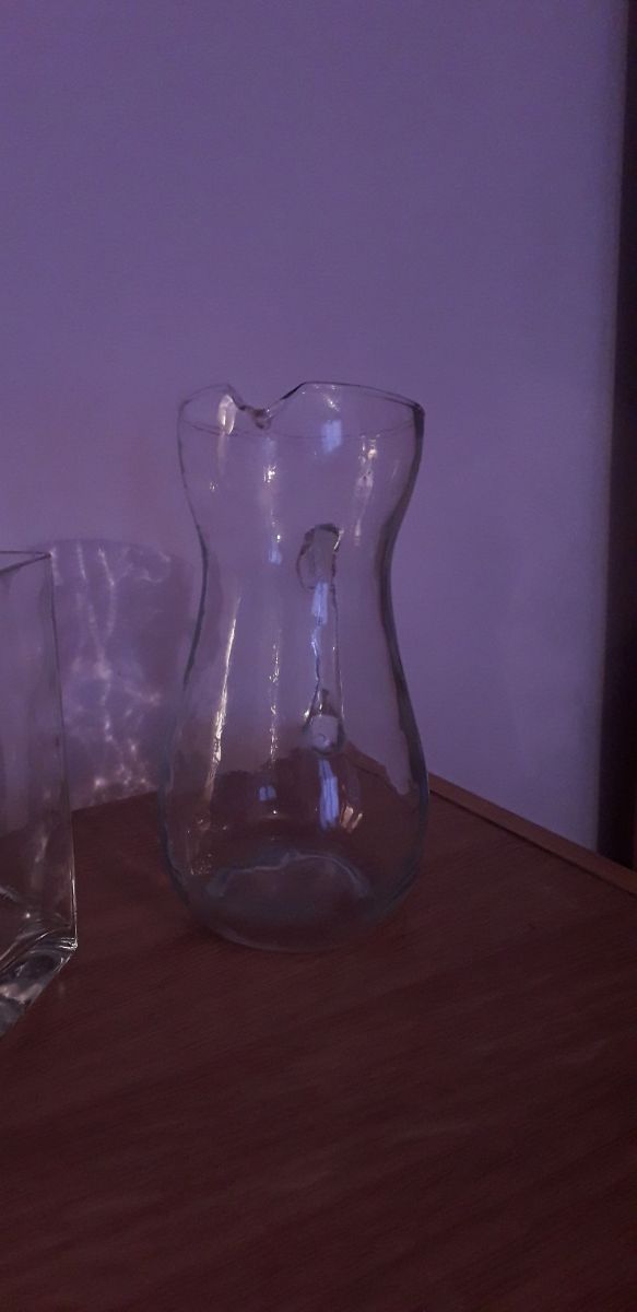 Jarra vidrio transparente - 23cmj no envio