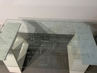 Mesa cristal madera - blanca