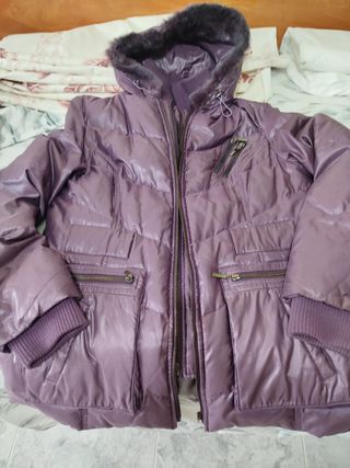 Abrigo plumífero morado XXL 46