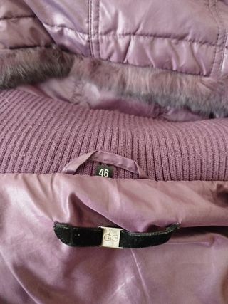 Abrigo plumífero morado XXL 46