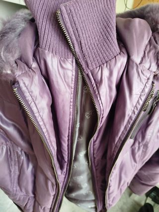 Abrigo plumífero morado XXL 46