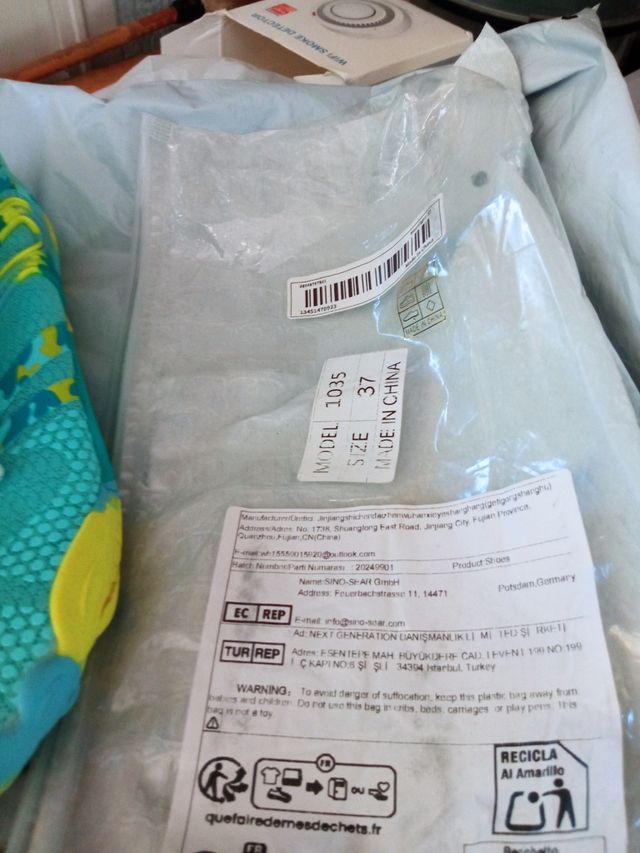 Zapatillas deportivas teal-amarillo nº37