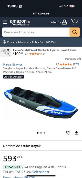 Kayak inflable Sevylor