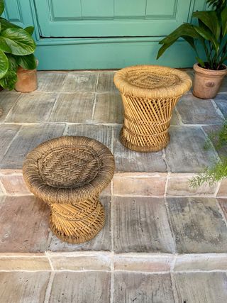 Bignè in rattan e juta - Coppia