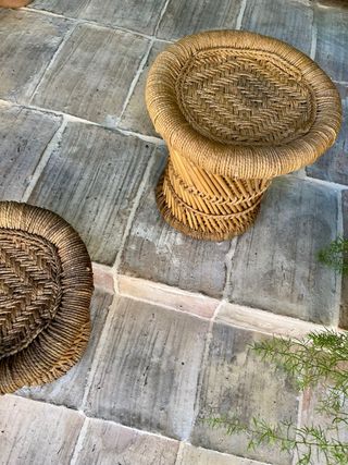 Bignè in rattan e juta - Coppia