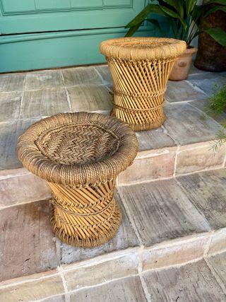 Bignè in rattan e juta - Coppia