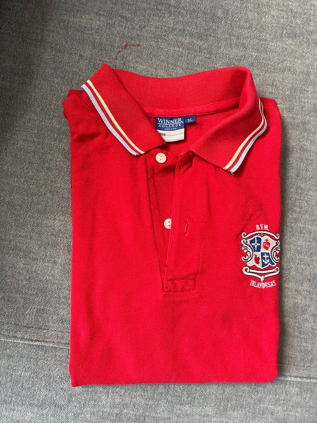 Polo colegio Irlandesas Rojo talla 16 sports