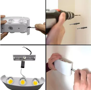 Plafoniera Lampada LED Da Parete Muro Doppia Luce