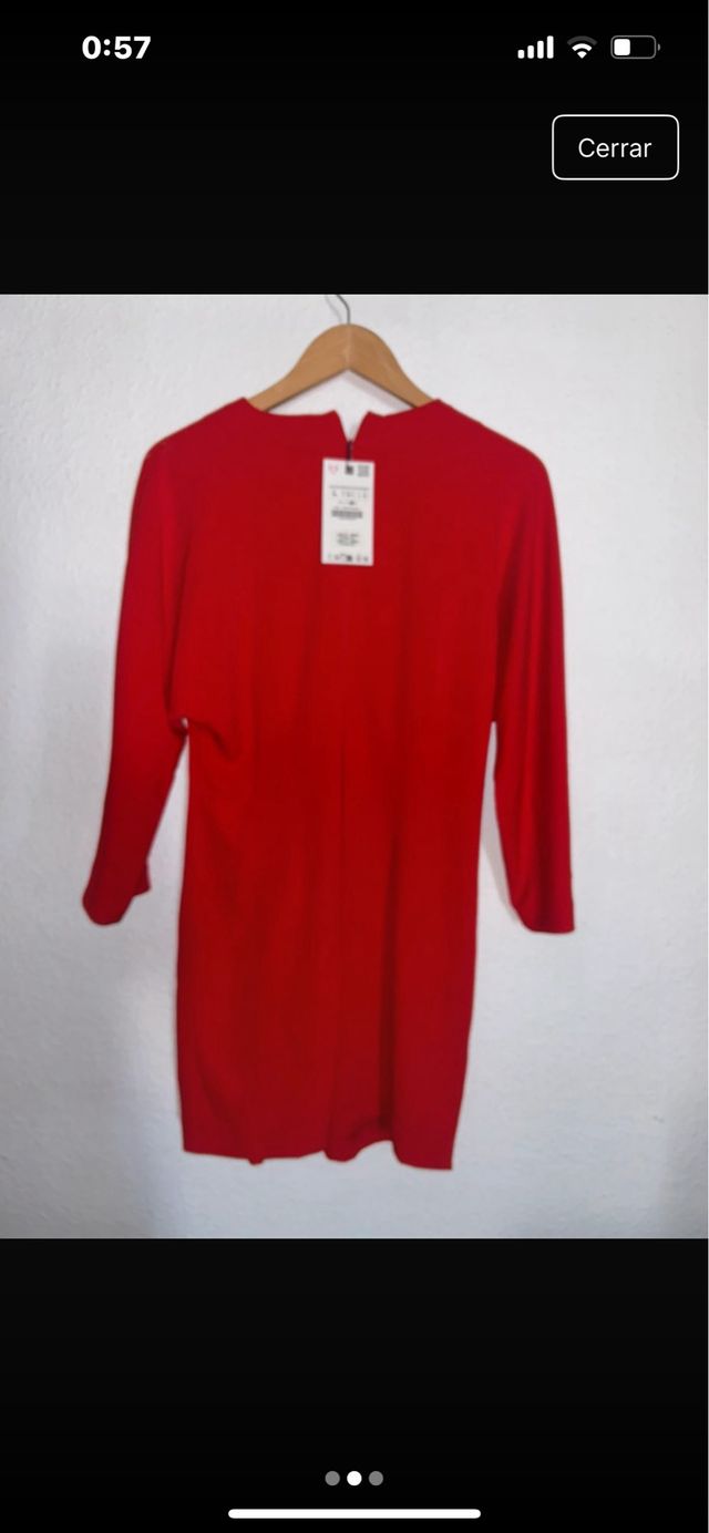 Vestido rojo Zara - Talla M