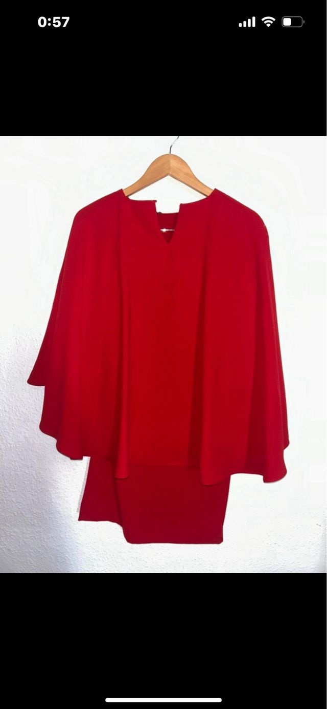 Vestido rojo Zara - Talla M
