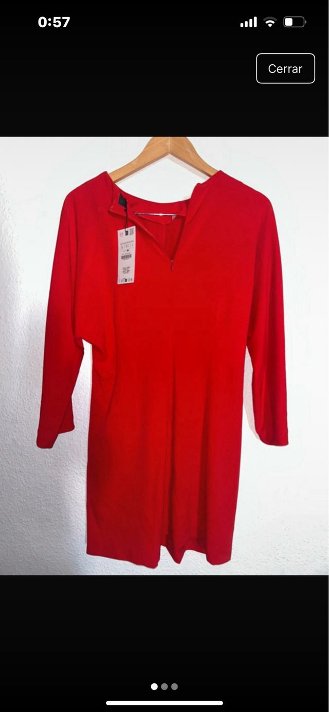 Vestido rojo Zara - Talla M