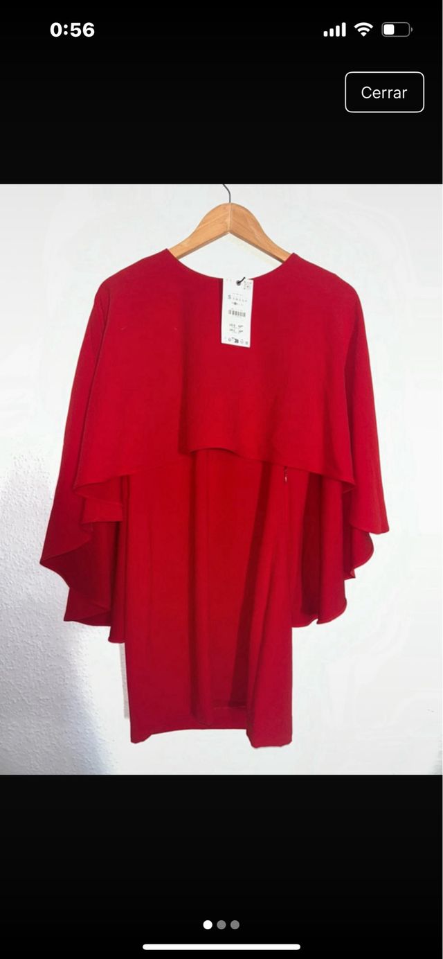 Vestido rojo Zara - Talla M