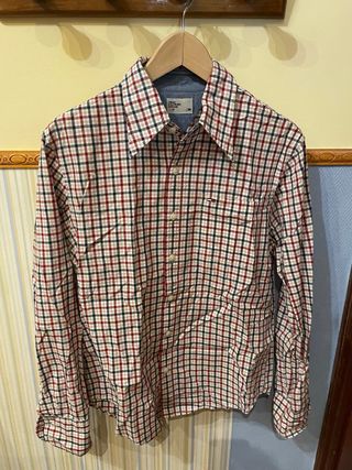 Camisa Tommy Hilfiger Cuadros Rojos y Negros M