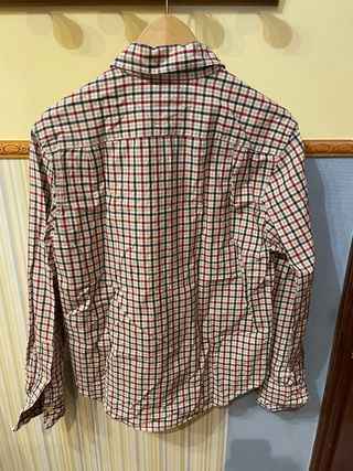 Camisa Tommy Hilfiger Cuadros Rojos y Negros M