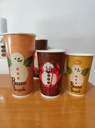 Vasos Burger King Navidad ángel y demonio