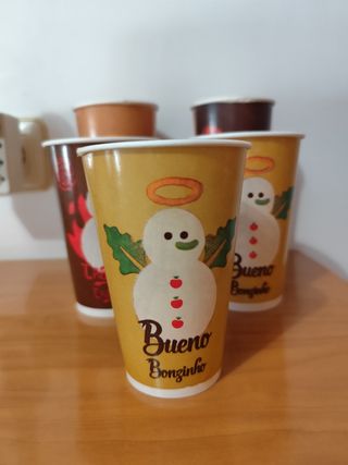 Vasos Burger King Navidad ángel y demonio