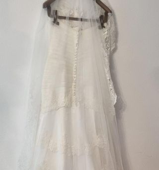 Vestido novia talla M (38)