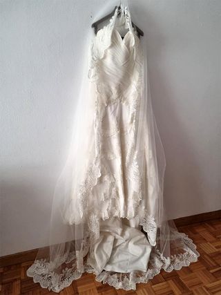 Vestido novia talla M (38)