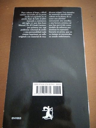 Libro "El Conde Lucanor". Don Juan Manuel. Cátedra