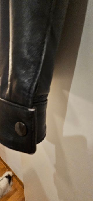 Giubbotto pelle nero donna, tg 42 italiana comoda