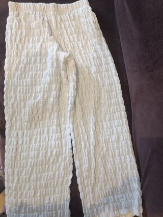 Pantalones niña blancos - textura talla 10