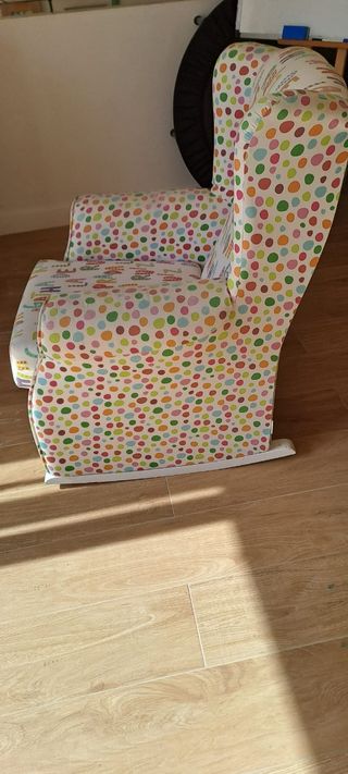 Sillón mecedora infantil multicolor
