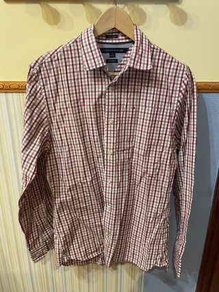 Camisa Tommy Hilfiger a cuadros rojos y blancos S