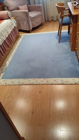 Alfombra juvenil azul, medidas 185x215cm