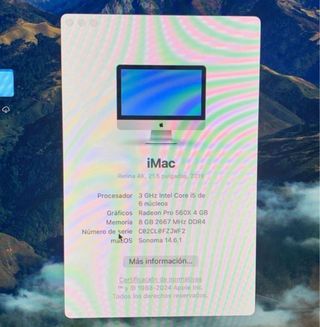 iMac 21,5" Retina 4K 2019 (ordenador/PC)